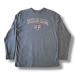 Champion Authentic Activewear Texas A&M Long Sleeve Shirt Men's Size Large